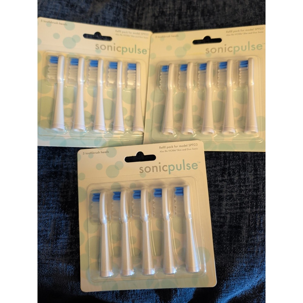 Sonic pulse 3 Packs of Refill Toothbrush Heads For Model Sp923